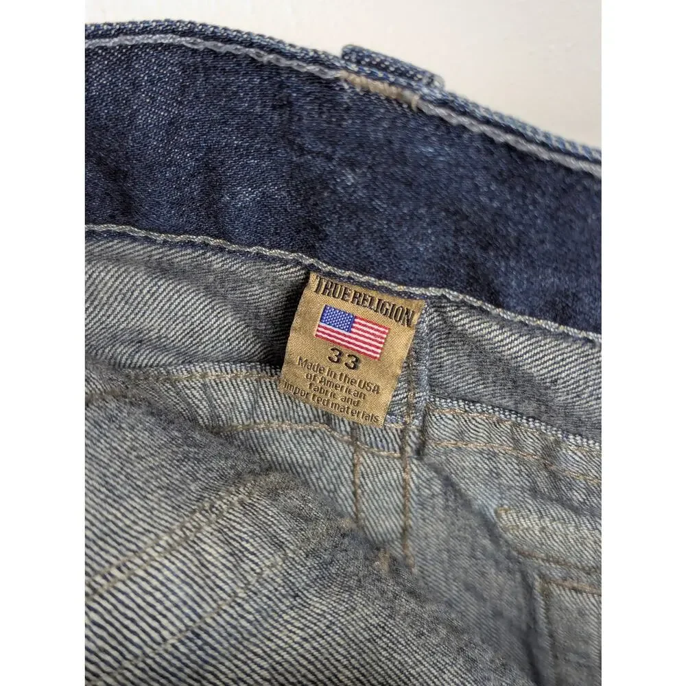 True Religion‎ Ricky Relaxed Straight Blue Jeans 36x34